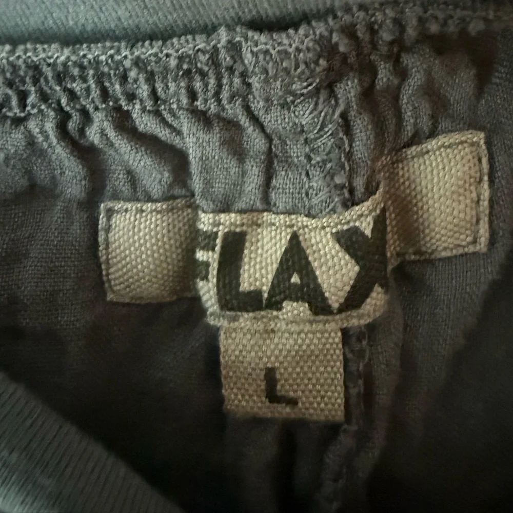 Flax Gray Linen Drawstring Pants - Picture 2 of 3